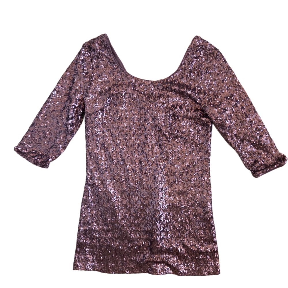 Forever 21 Shimmering Sequin Blouse - Purple